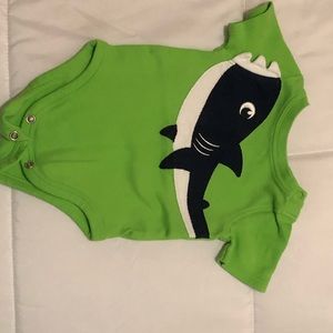 neon green shark onesie